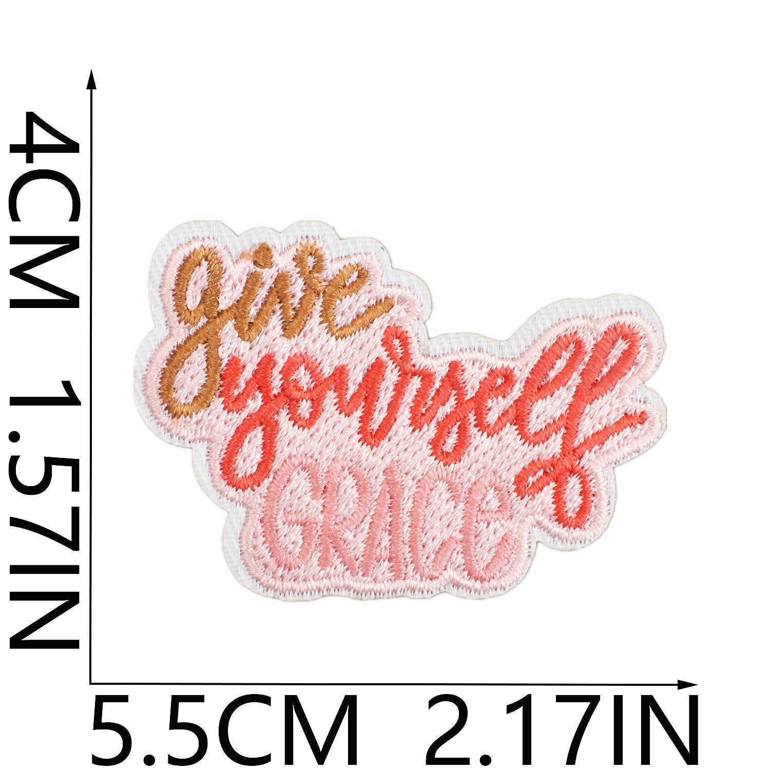 Wholesale Xiao Tian Inspirational Quotations Embroidery Cloth Sticker